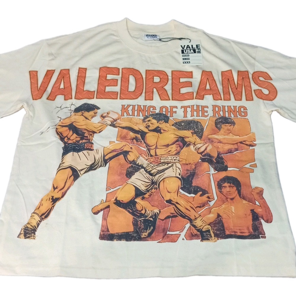 VALE USA Eder Jofre King of the Ring Boxing MMA Graphic T-Shirt Ivory XL